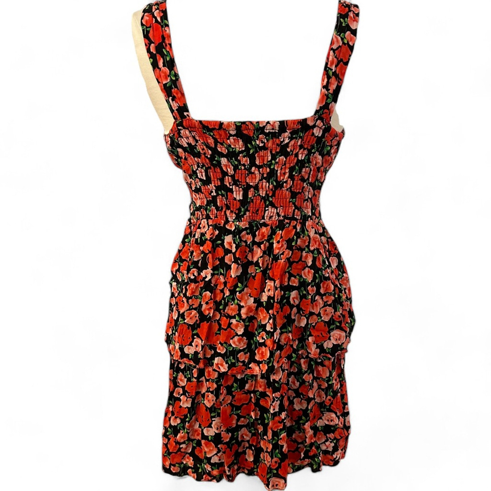 Women's Coco & Tashi Floral Mini Dress Size S Red Black